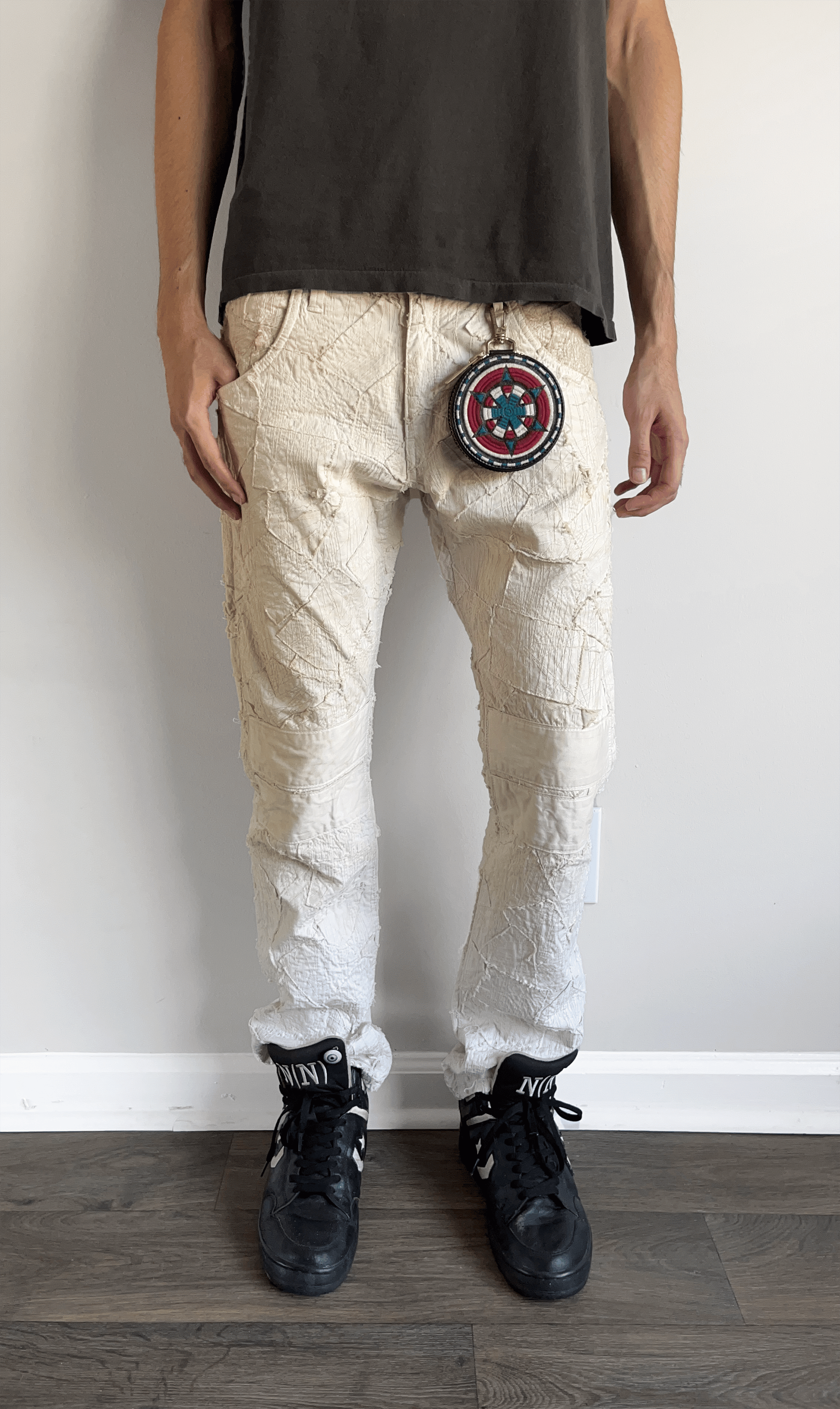 11 Sasquatchfabrix Zombie Stitch Patchwork Jeans - L 11 Sasquatchfabrix Zombie Stitch Patchwork Jeans - L